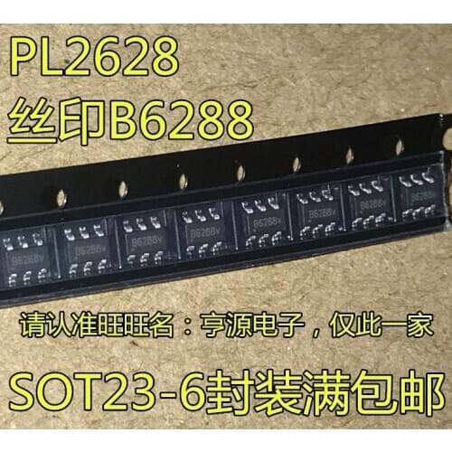 10PCS PL2628 B6288 SOT23-6 IC