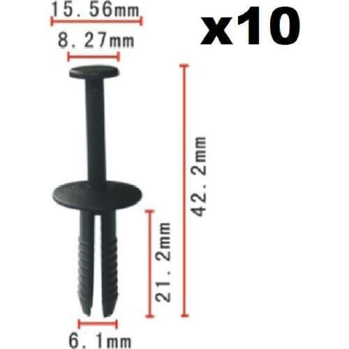 10X Rivets bumper to Boost FOR BMW OEM: 51111964186 ; For Opel Corsa Clip 1400806