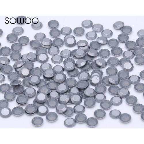 1440pcs/lot lead free Hot Fix Studs Gray(Frosted) color Wholesales Hot Fix nailhead Iron On Rhinestud baby rhinestone