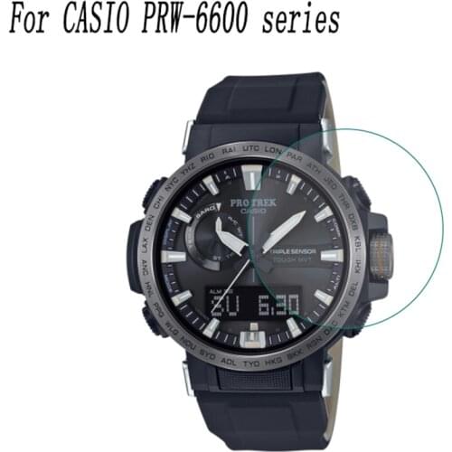 2pcs 9H Hardness Anti Shatter Tempered Glass Screen Protector Film For CASIO PRW-6600 series cases Cover