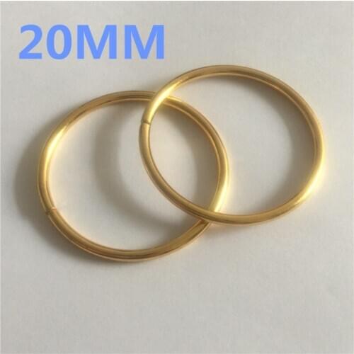 20 pcs 40mm 1.6''IN Metal Gold O Ring D Webbing Belt Ribbon Buckle Strap Non Welded Round Adjuster