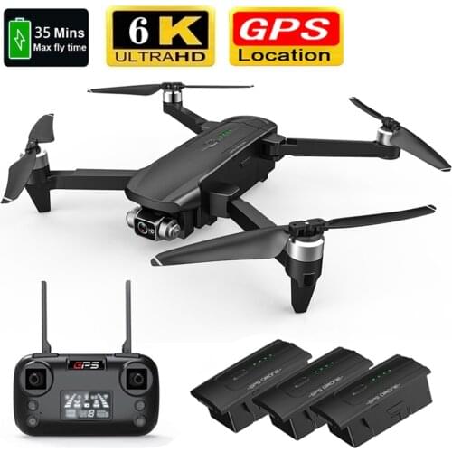 2021 New drone 6k HD camera GPS 3 axis PTZ brushless foldable drones camera rc helicopter WIFI FPV Quadcopter profesional