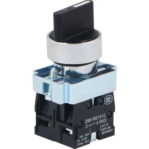 3 position 2NO normally open selector push button switch selector switch