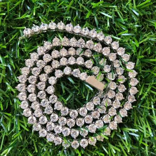 4mm Men Hip Hop Charm Gold/Silver Color Jewelry Iced Out AAA Cubic Zirconia