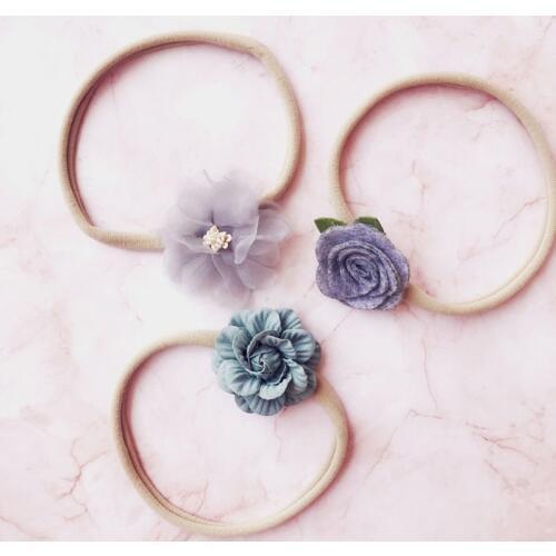5 Pcs/set Baby Hair Band Flower Shape Handmade Kids Headband Birthday Holiday Photography Props Head Jewelry Gifts