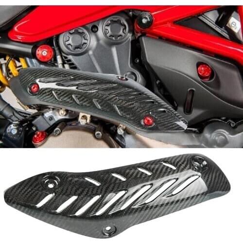 FOR DUCATI Monster 821 1200 Monster1200 2014-2017 2015 2016 Motorcycle Carbon Fiber Muffler Pipe Exhaust Heat Shield Cover Guard