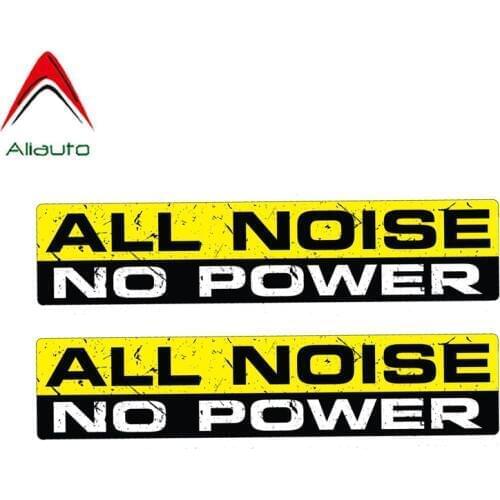Aliauto 2 X Funny Car Stickers Personality All Noise No Power Accessories PVC Decal for Mitsubishi Lada Kia Mazda,17cm*4cm