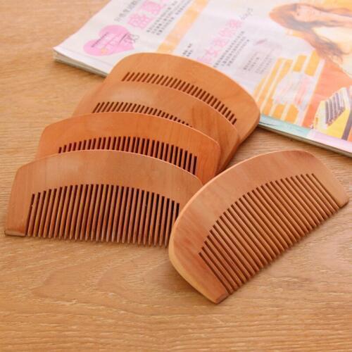 Wooden Natural Health Peach Wood Anti-static Health Care Beard Comb Pocket Combs Hairbrush Massager Hair Styling Tool print logo