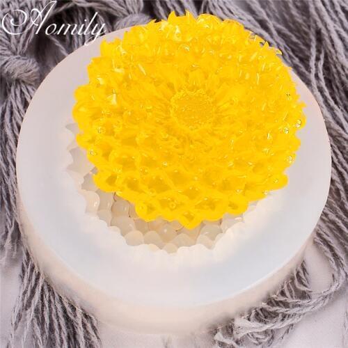 Aomily 3D Sunflower Shape Silicone Mold DIY Handmade Cookies Chocolate Mould Kitchen Cake Pastry Baking Decorating Tools Gadgets