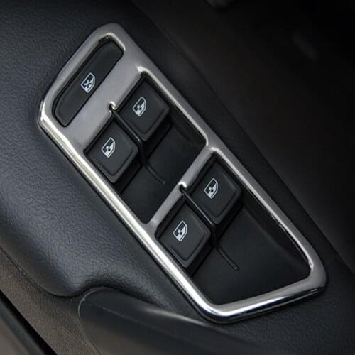 Car Stainless Steel Interior Door Window Lift Switch Panel Cover Trim For VW Passat B8 LHD 2017