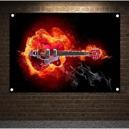 Large Size Rock Band Banners & Flags Tapestry Wall Art Metal Music Cloth Poster Bedroom Dormitory Decoration Hanging Painting 2
