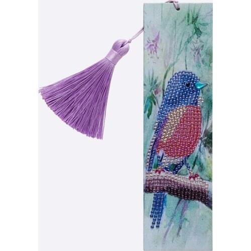 DIY 5d Bird Diamond Painting Leather Bookmarks Bookmarks Special Shaped Diamond Book Marks Book Marks Diamond Embroidery