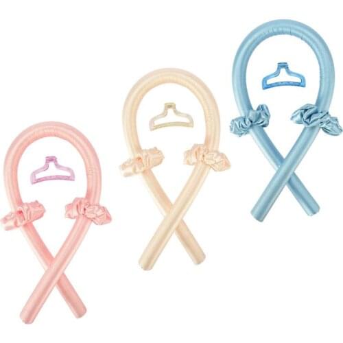Lazy Sleeping Foam Sponge No Heat Curling Rod Big Wave Curler 3-piece Set Soft Headband Hair Curlers DIY Hair Styling Tools