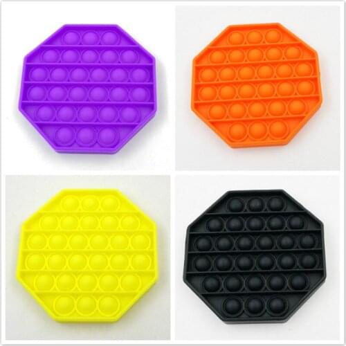 1Pcs Octagon Squeeze Toys Push Pop Bubble Sensory Autism Needs Squishy Stress Reliever Adult Child Funny Anti-Stress Pop