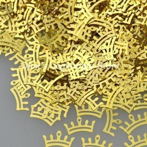 2018 new beauty crown gold metal nail art decoration slice manicure nails decals sequin foil supplies tool