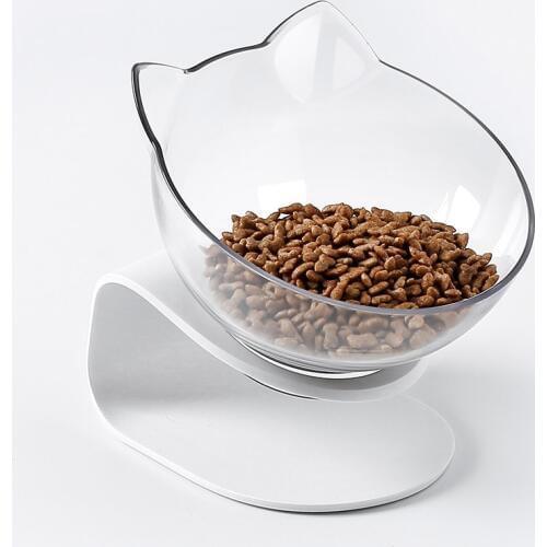 Pet Tilted Feeding Bowl Food Bowl With Neck Pain Raised Feeder With Elevated Stand For Dogs And Cats