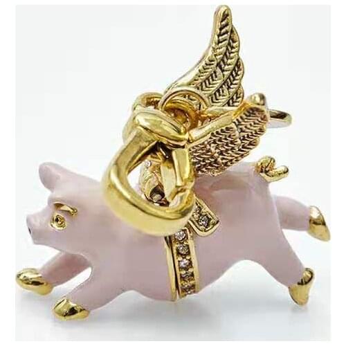 Fashion Enamelled Pig Shape Pendant Accessories, Key Chain, Bag Hanging Accessories