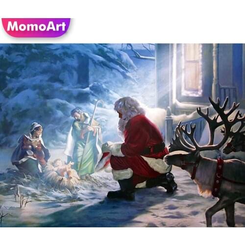 MomoArt Diamond Painting Portrait Sale Diamond Mosaic Landscape Full Drill Square Embroidery Sika Deer Cross Stitch Handicraft