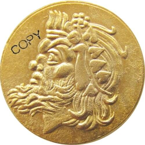 G(07)PANTIKAPAION in BOSPORUS 340BC Certified AU Ancient Greek Coin Gold Plated Gold RARE copy coin