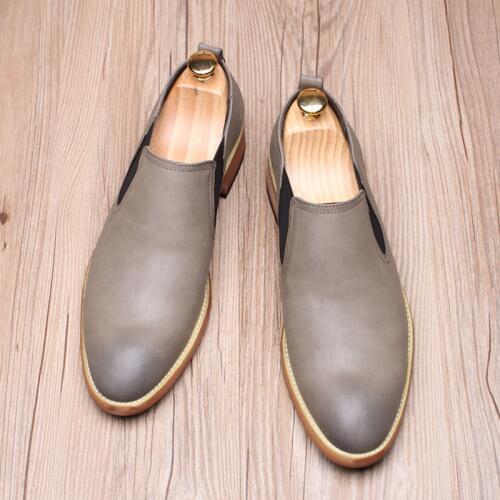 Yomior Luxury Brand Genuine Leather Men Sexy Wedding Dress Shoes Male Banquet Party Formal Oxfords Flats Slip-on Casual Shoes