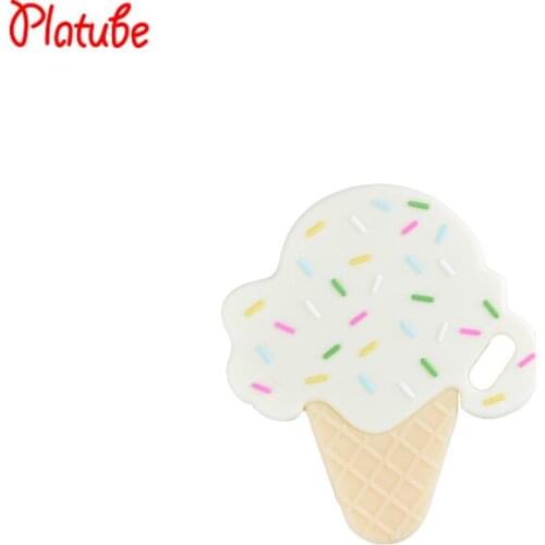 Soft Silicone Cute Ice Cream Shape Toddler Molar Teeth Pain Relief Tool Kids Teether Educational Toy Baby Shower Gift 5 Colors