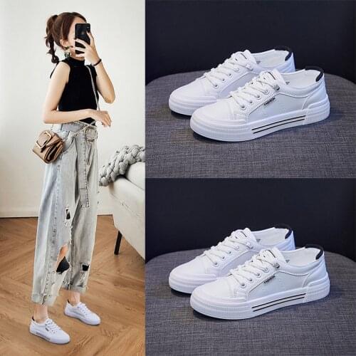 2021 new Korean style small white shoes student board shoes womens flat sports casual shoes T01