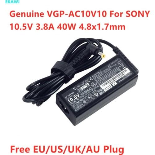 Genuine 10.5V 3.8A 40W VGP-AC10V10 VGP-AC10V9 Power Supply AC Adapter For SONY VAIO PRO 11 13 DUO13 SVP132A1CW Laptop Charger
