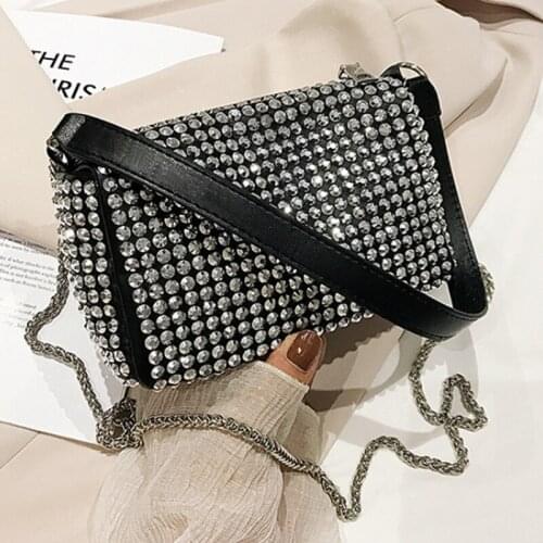 Luxury Fashion Diamond Shoulder Bag 2021 New High Quality Chain Crossbody Bag Small Square Bag Armpit Shoulder Bag