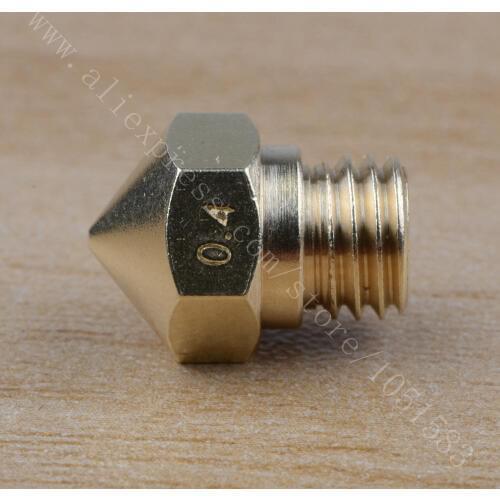 2pcs 3D Printer MK10 Extruder Nozzle M7 thread 0.2~1mm For Creator Pro, Wanhao D4 and I3, Dremel 3D Printer