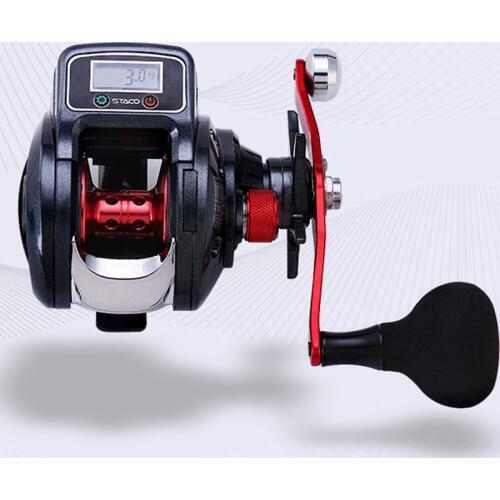 Heavy Duty 6.3:1 13+1 Ball Bearing LED Digital Display Screen Baitcasting Line Counter Casting Reel Fishing Line Counter Reel
