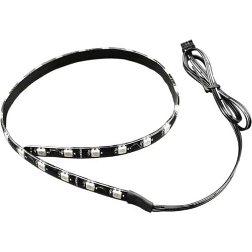 Coolmoon LED Strip Lights 1.3ft for for PC Computer Backlight 40cm Magnetic RGB LED Strip Lamp 4pin/5V ARGB+1.6ft Cable C7AA