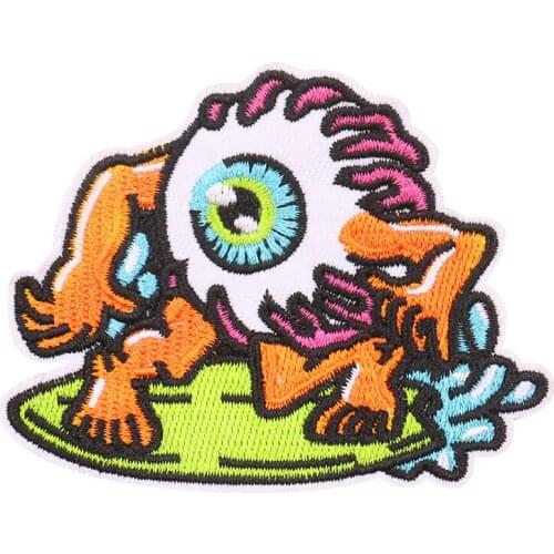 Cartoon Evil Eye Iron on Patches Ambroidered Appliques Clothing Stickers Thermoadhesive Patches DIY Sewing Supplies Wholesale