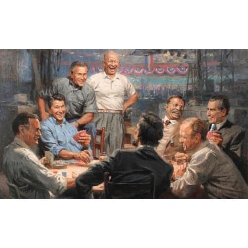 TOP ART # American presidents print oil painting work--Huge size -good quality oil PAINTING - free shipping