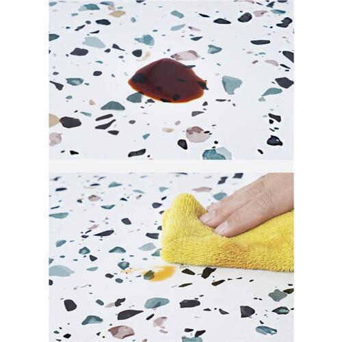 SUNICE High Gloss Adhesive Marble Vinyl Furniture Kitchen Closet Wrap Wallpaper Home Decor Model 30cmX500cm(11.8inchX16.5ft)