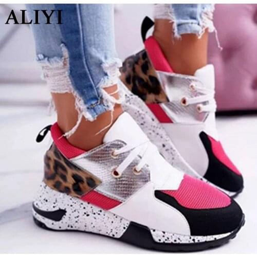 Womens Sneakers 2021 Spring Fashion Lace Up Ladies Running Shoes 35-43 Mix Color Outdoor Breathable Female Vulcanize Shoes