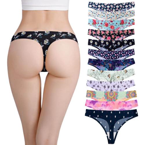 Women G String Sexy Underwear Lace Briefs Panties Transparent Super Thin Hollow Thongs