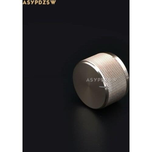 1 PCS Knurled golden 35*22 Aluminum Volume knob Power amplifier potentiometer knob