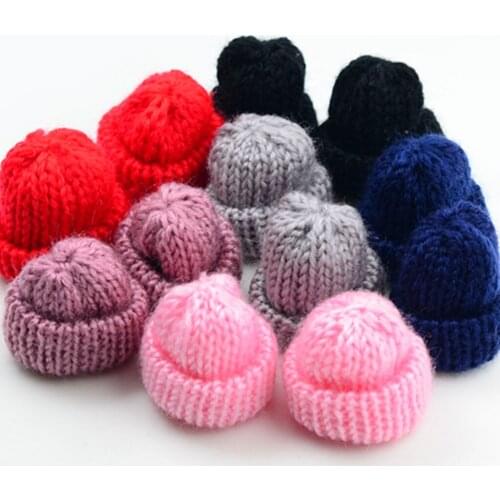 12Pcs Wool Flowers, Knitting Crochet Flowers for DIY Headbands Girl Flower Accessories