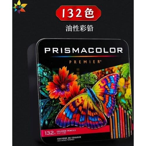 132 pack USA Prismacolor Premier Crayons De Couleur Wood Color Pencil Drawing Painting Stationery Sanford Soft Oily Color Pencil