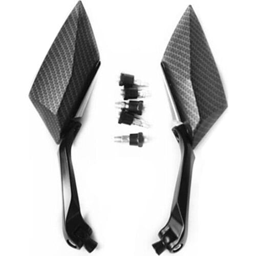 2X Carbon Rearview Mirrors Motorcycle Street bikes For Yamaha Honda Suzuki Kawasaki Dual Sport bike Chopper