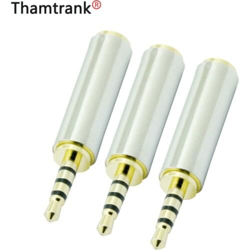 10pcs 2.5 mm Male to 3.5 mm Female 4 Pin Stereo Adapter Converter Headphone Jack 4 Poles 3.5mm to 2.5mm TRRS Audio Connector