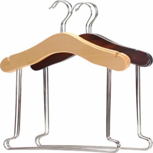 30cm 5 pcs/lot Solid Wood Kids Suit Hangers Garment Storage in Childrens Clothing Stores Wooden Rack with Clips for Baby Pants