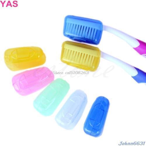 5Pcs Portable Travel Toothbrush Head Cover Cap Case Camp Brush Protecter New -Y207 Drop Shipping