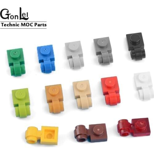 50Pcs/lot Plates Special 4081 Plate Special 1x1 with Clip Light [Thin Ring] 4081 MOC Building Blocks Bricks DIY Toys Parts Gift