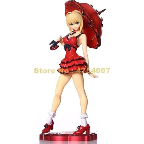 Anime fate/stay night alphamax fate/extra saber pvc action figure model 18cm Toy