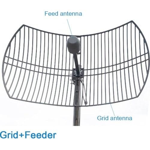 2G 3G 4G LTE 2×24dbi high gain Mimo antenna 1700-2700MHz external mesh antenna with 2xN female connector