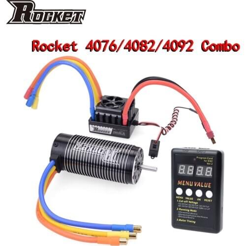 Rocket 4092 4082 4076 1420KV 1720KV 2250KV Brushless Sensorless Motor 150A ESC Card for 1/8 RC Drift Racing Truck Off Road Car