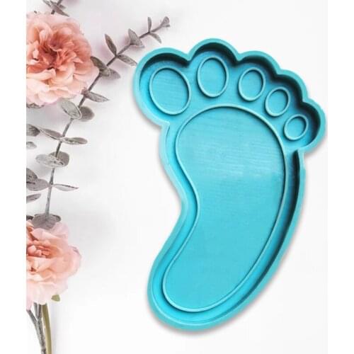 Big Feet Coaster Epoxy Resin Mold Cup Mat Mug Pad Silicone Mould DIY Crafts Tool