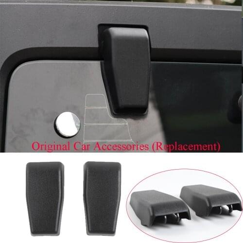 Black Tailgate Rear Window Glass Hinge Cover Kit ForJee Wrangler JK 2007-2017