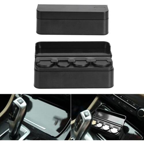 Black Plastic Car Interior Specie Case Auto Storage Box Holder Container Organizer Car Gift Storage Box Car Change Box